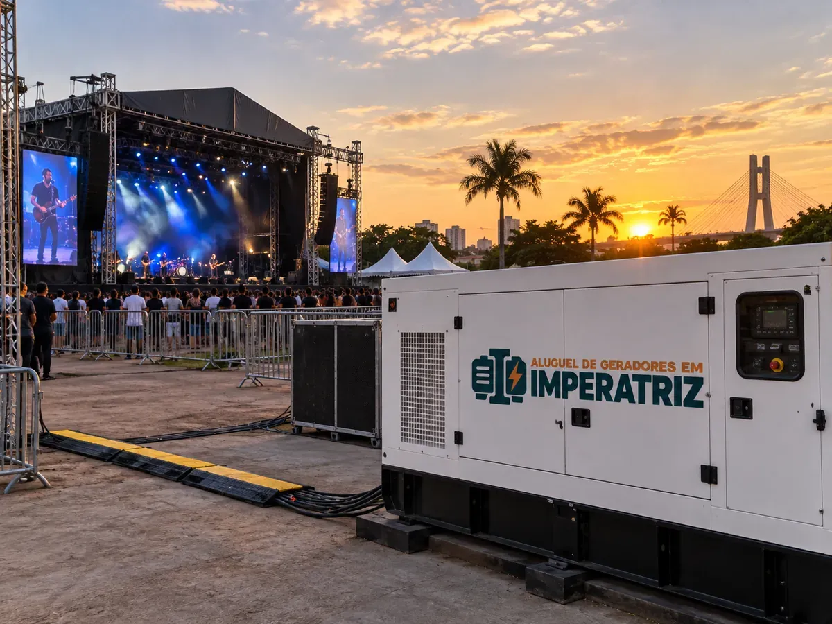 Aluguel de geradores em Imperatriz para grandes eventos e shows