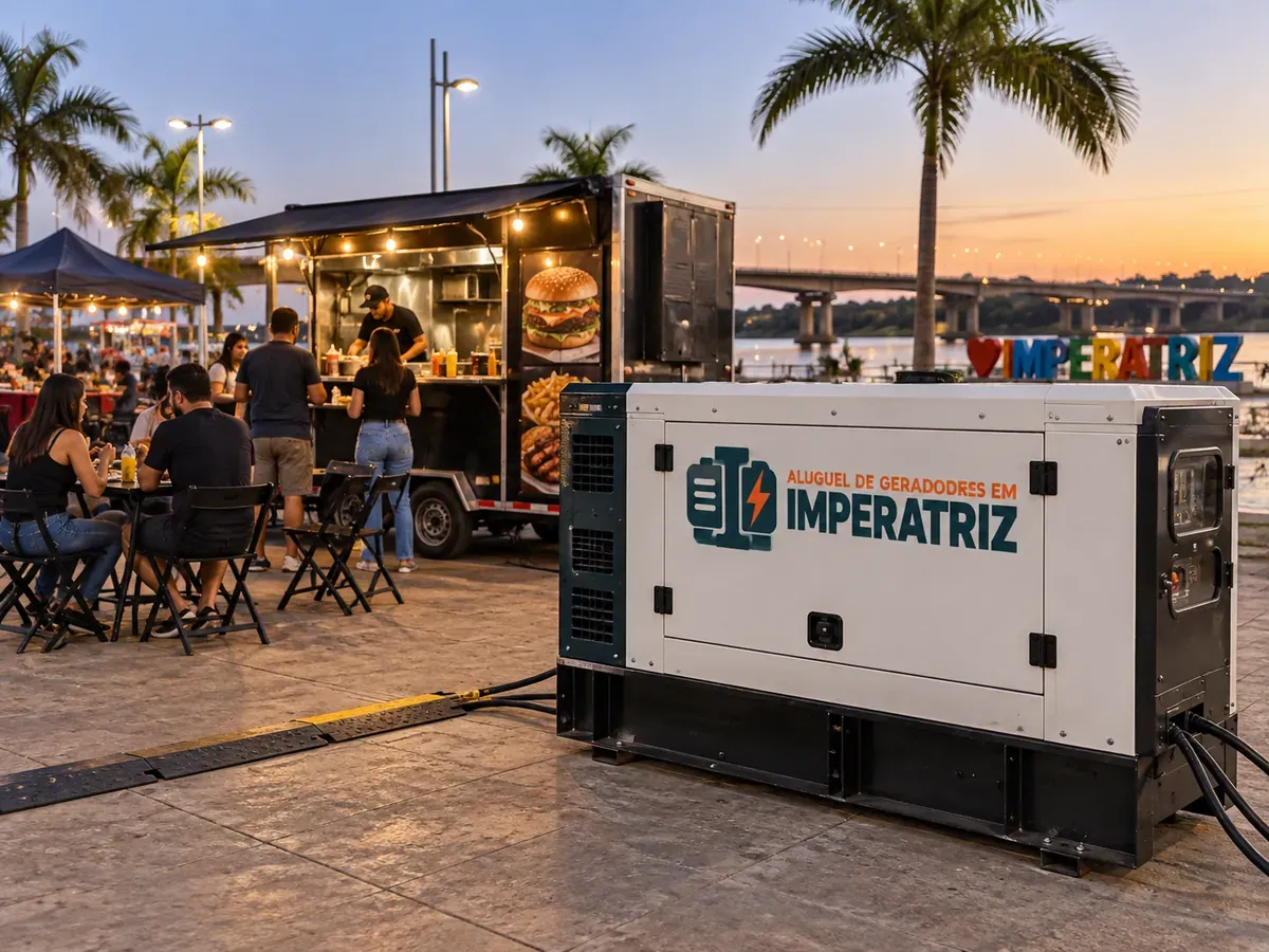 Aluguel de geradores em Imperatriz para food trucks e ambulantes