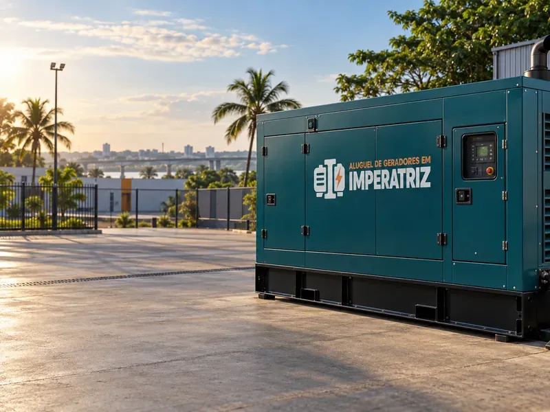 Pátio de equipamentos para aluguel de geradores em Imperatriz