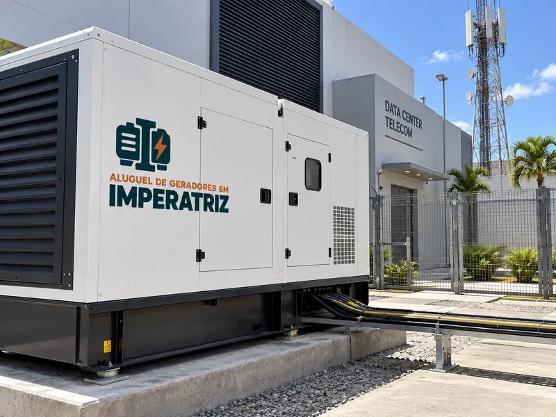 Gerador em área externa para data centers e telecom — aluguel de geradores em Imperatriz