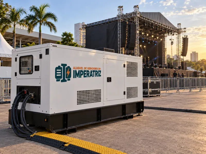 Gerador em área externa para grandes eventos e shows — aluguel de geradores em Imperatriz