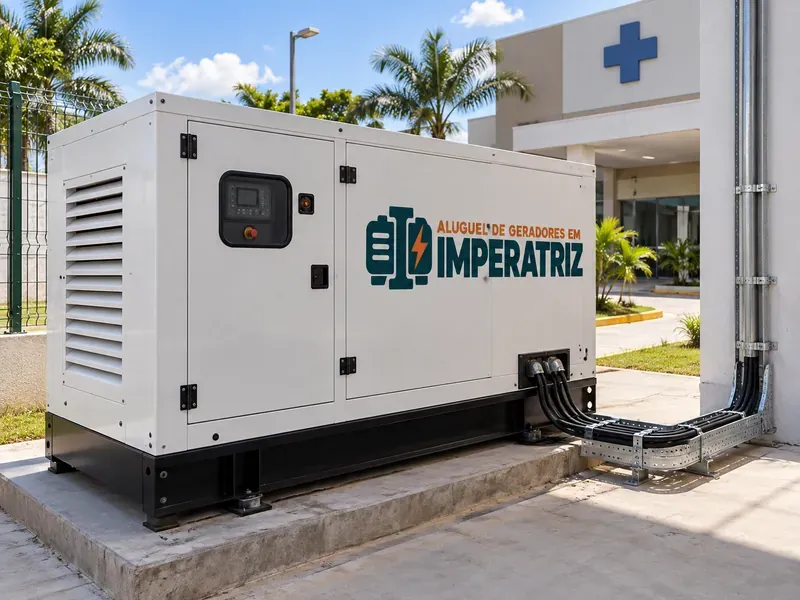 Gerador com cabeamento protegido para hospitais e clínicas — aluguel de geradores em Imperatriz