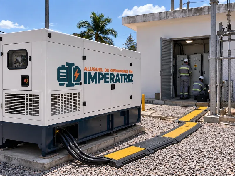 Gerador com cabeamento protegido para manutenção de cabine primária — aluguel de geradores em Imperatriz