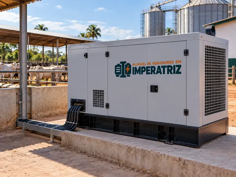 Gerador com cabeamento protegido para agronegócio e fazendas — aluguel de geradores em Imperatriz