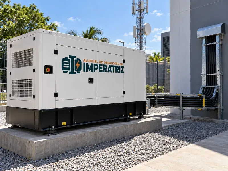 Gerador com cabeamento protegido para data centers e telecom — aluguel de geradores em Imperatriz