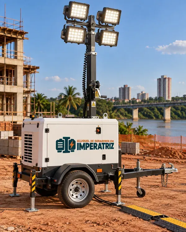 Torre de iluminação para construtoras e obras em Imperatriz - MA